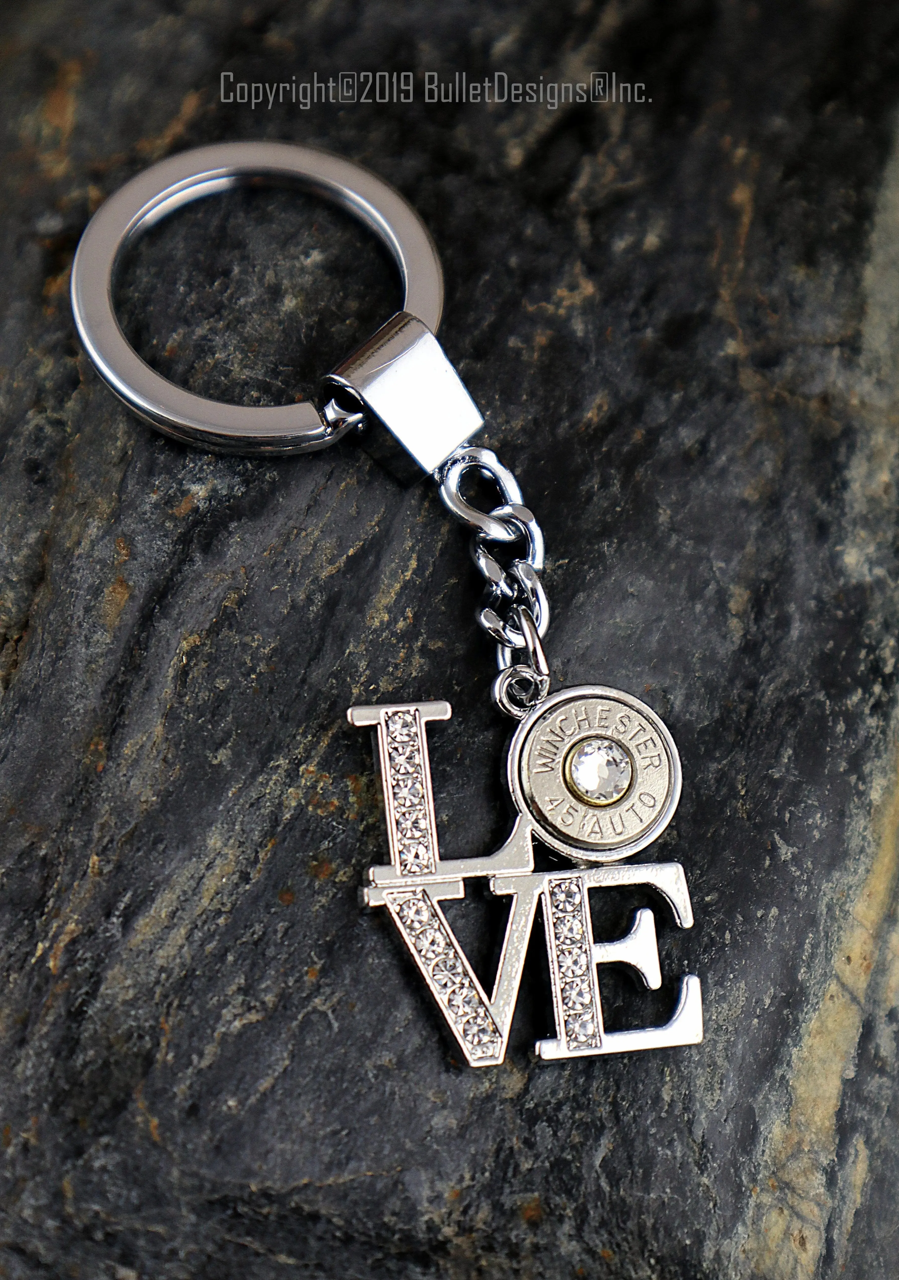 LOVE Bullet Custom Keychain, 7mm-08, 22-250, 280, 45 Auto, 308, 30-06, 243, 270