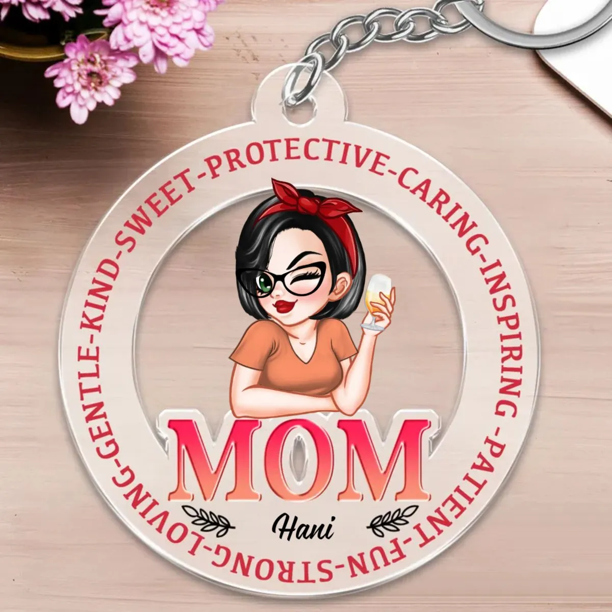 Mother - Mom Loving - Personalized Keychain